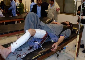 Victims of the bombing are treated in a hospital in Quetta.