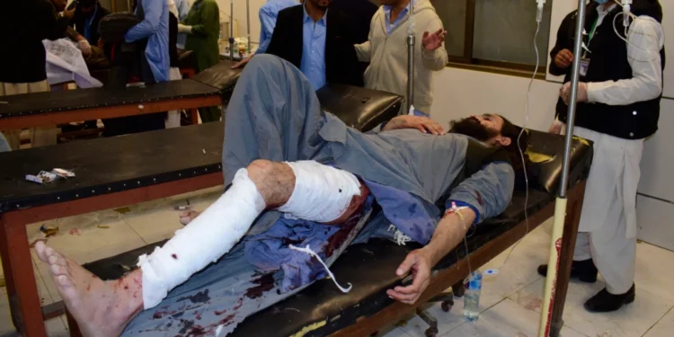 Victims of the bombing are treated in a hospital in Quetta.