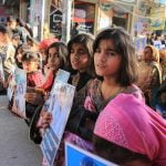 Families hold a protest against enforced disappearances in Quetta Balochistan