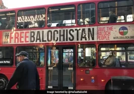 'Free Baloch' ads are set to be removed from London buses. (File photo)