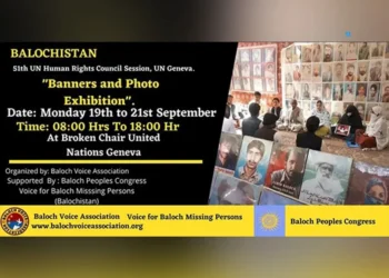 3-day exhibition on enforced disappearances at Geneva. (Twitter/Munir Mengal)