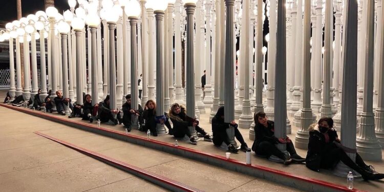 Mass protest against Iran’s human rights abuses staged at Los Angeles County Museum of Art
