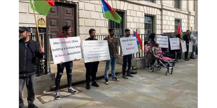 Free Balochistan Movement holds protest outside Chinese Embassy in Berlin
