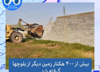 More than 400 hectares of land were taken from the Balochs!