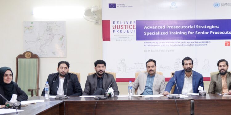 Equipping senior prosecutors with advanced skills to uphold justice in Balochistan