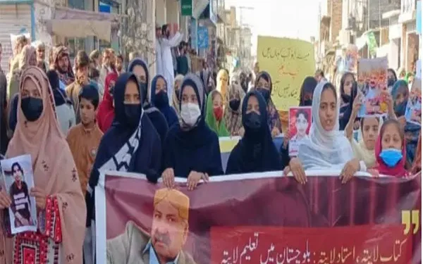 Protest in Noshki Demands Return of Missing Teacher Farid Ahmed Badini