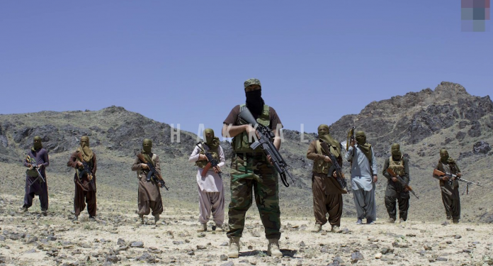 Baloch Liberation Army (BLA) fighters at some undisclosed location. File Pic.